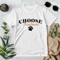 Choose Kindness Dog Paw Print Premium T-Shirt