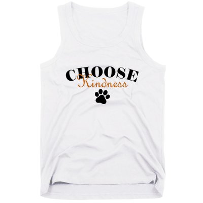 Choose Kindness Dog Paw Print Tank Top