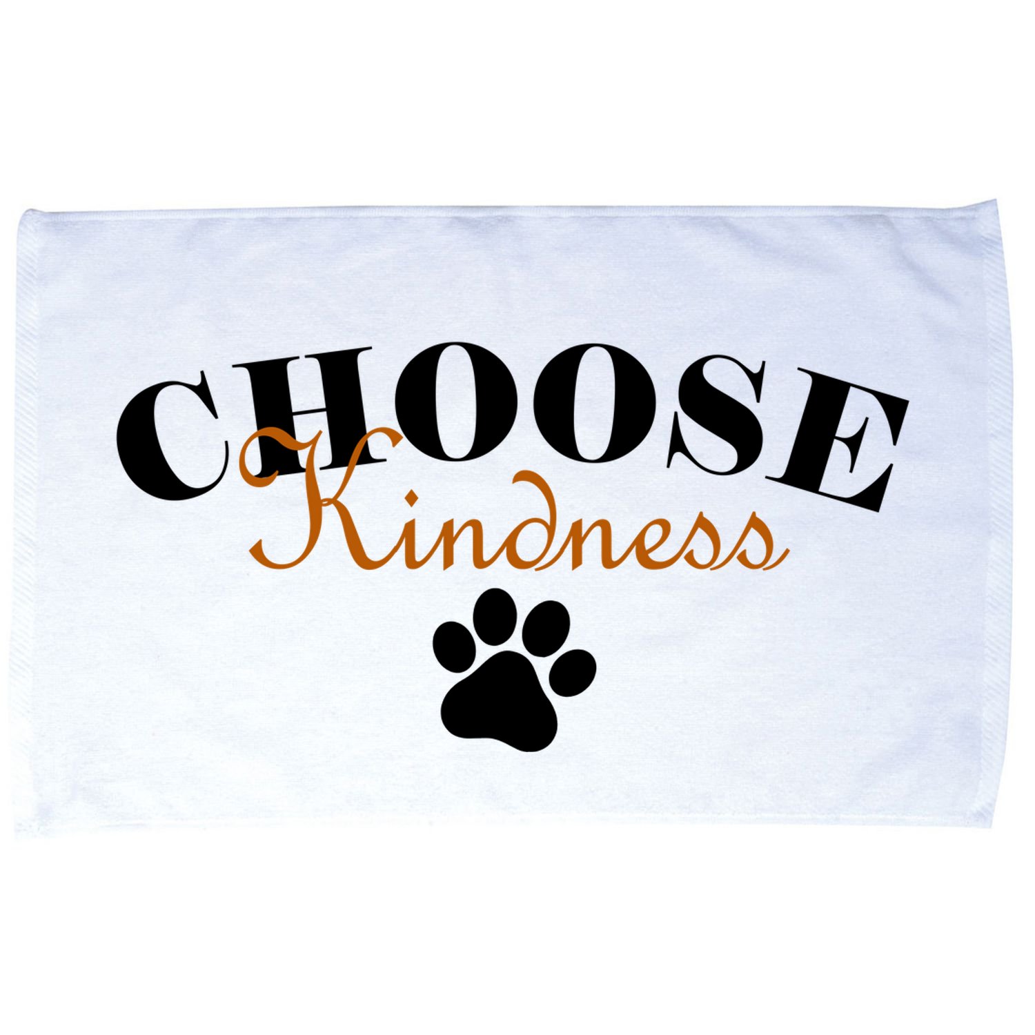 Choose Kindness Dog Paw Print Microfiber Hand Towel