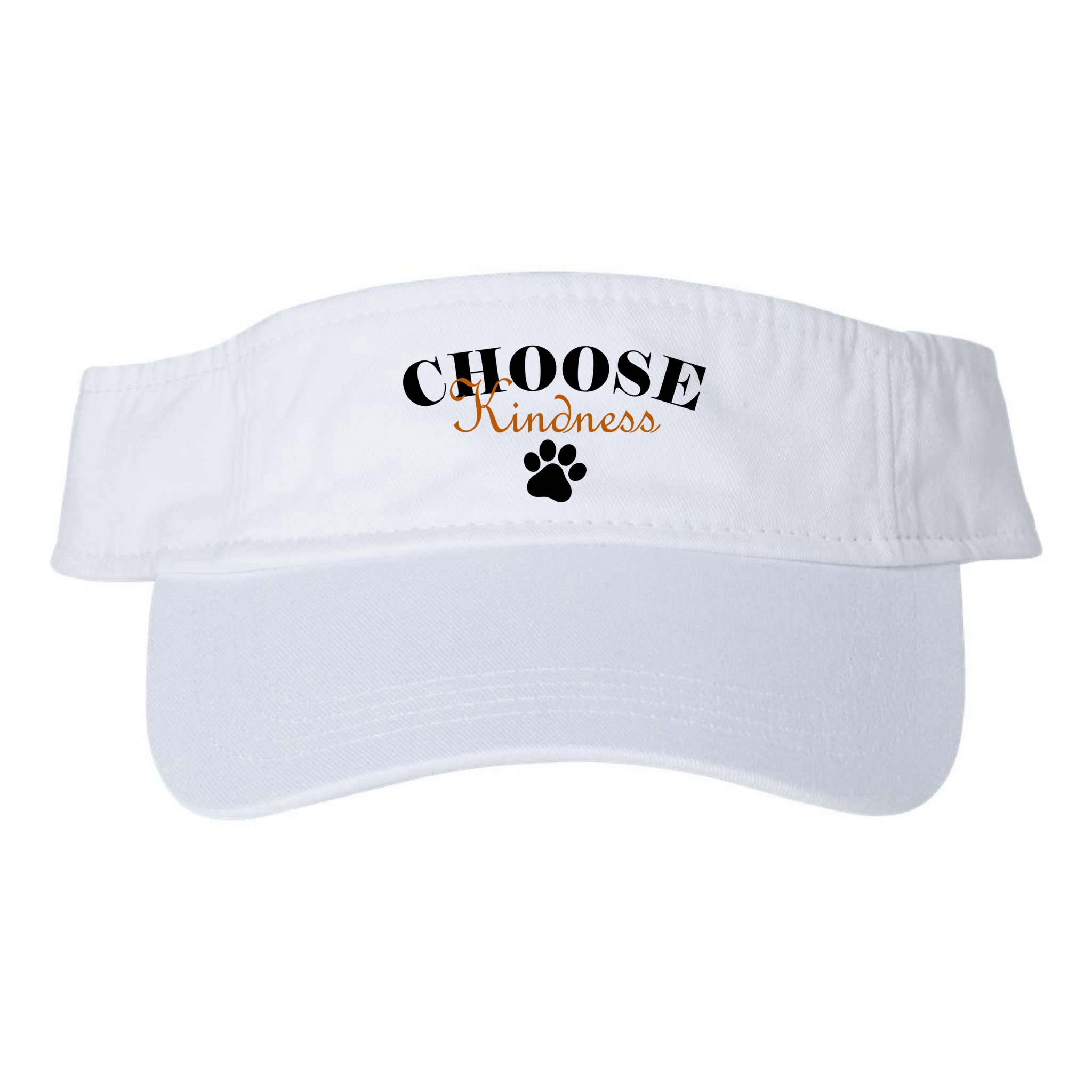 Choose Kindness Dog Paw Print Visor