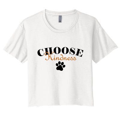 Choose Kindness Dog Paw Print Crop Top