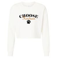 Choose Kindness Dog Paw Print Cropped Pullover Crew