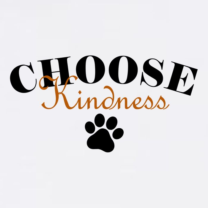 Choose Kindness Dog Paw Print Cropped Pullover Crew