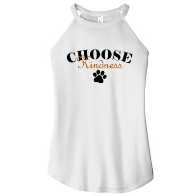 Choose Kindness Dog Paw Print Women's Perfect Tri Rocker Tank