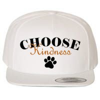 Choose Kindness Dog Paw Print Wool Snapback Cap