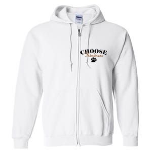 Choose Kindness Dog Paw Print Full Zip Hoodie