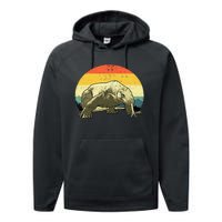 Cute Komodo Dragon Vintage Komodo Dragon Performance Fleece Hoodie