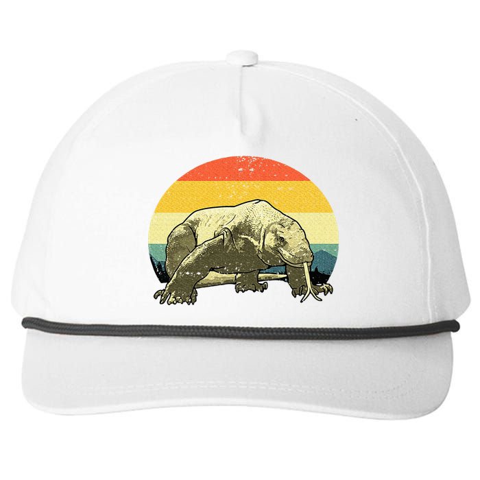 Cute Komodo Dragon Vintage Komodo Dragon Snapback Five-Panel Rope Hat