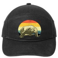 Cute Komodo Dragon Vintage Komodo Dragon 7-Panel Snapback Hat