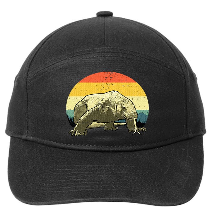 Cute Komodo Dragon Vintage Komodo Dragon 7-Panel Snapback Hat