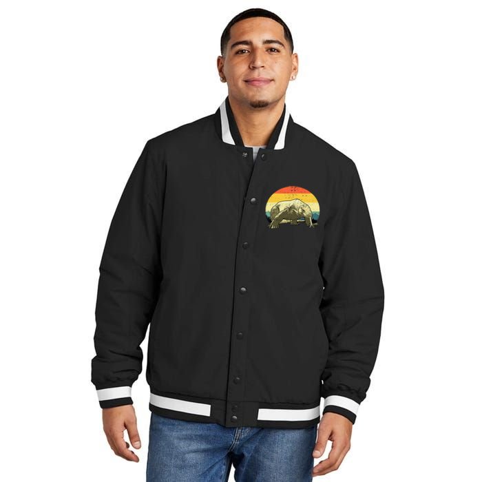 Cute Komodo Dragon Vintage Komodo Dragon Insulated Varsity Jacket