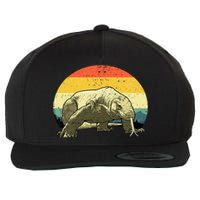 Cute Komodo Dragon Vintage Komodo Dragon Wool Snapback Cap