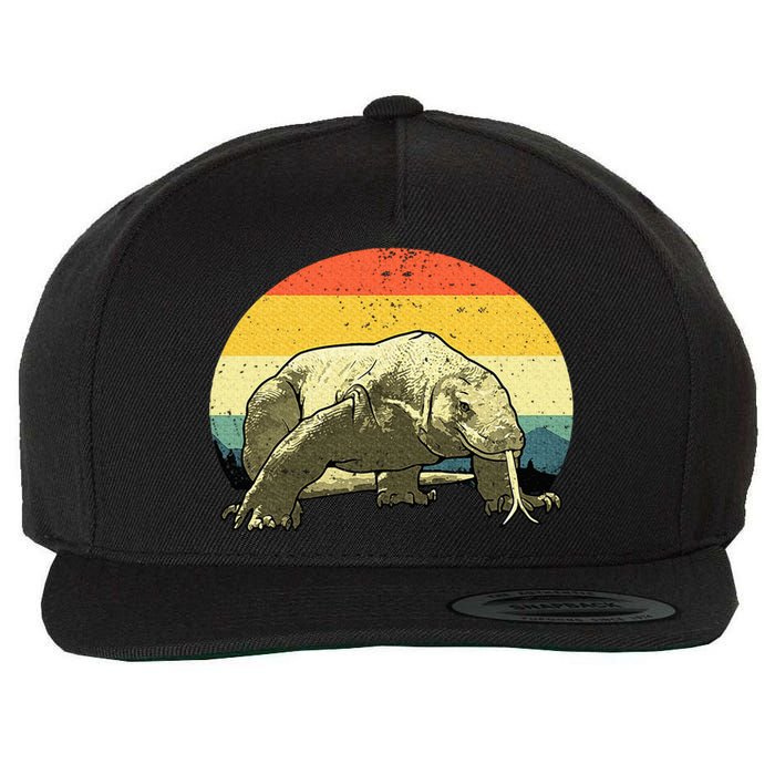 Cute Komodo Dragon Vintage Komodo Dragon Wool Snapback Cap