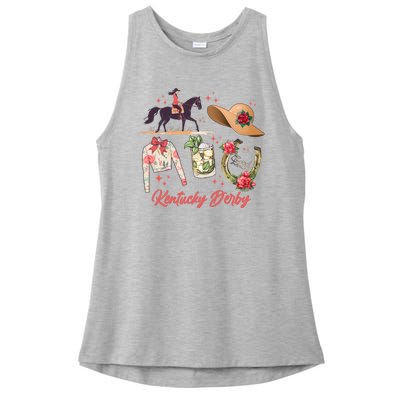 Cute Kentucky Derby Good Luck Ladies PosiCharge Tri-Blend Wicking Tank