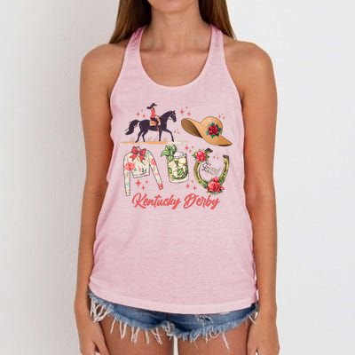 Cute Kentucky Derby Good Luck Women's Knotted Racerback Tank