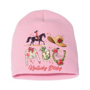 Cute Kentucky Derby Good Luck Short Acrylic Beanie