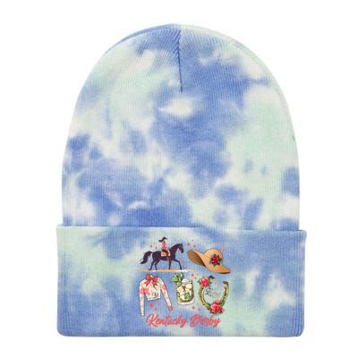 Cute Kentucky Derby Good Luck Tie Dye 12in Knit Beanie