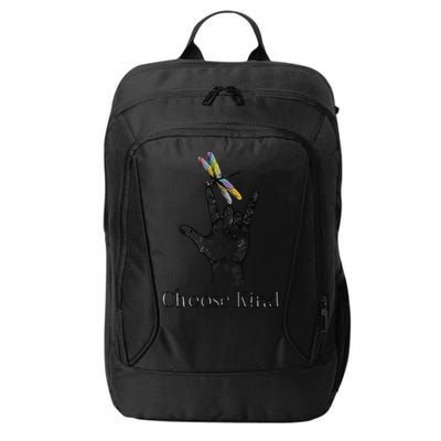 Choose Kind Dragonfly I Love You ASL Sign Language Deaf Gift City Backpack