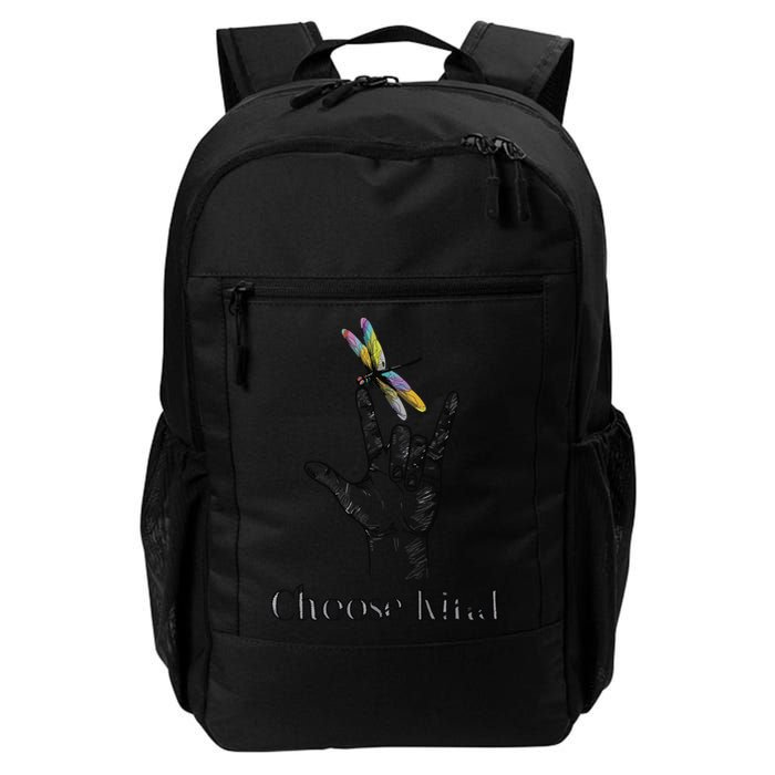 Choose Kind Dragonfly I Love You ASL Sign Language Deaf Gift Backpack