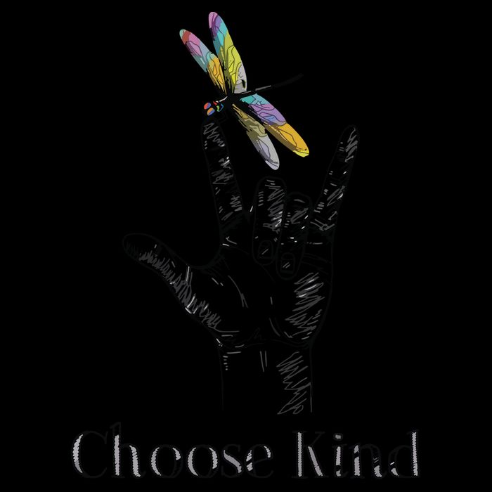 Choose Kind Dragonfly I Love You ASL Sign Language Deaf Gift Button