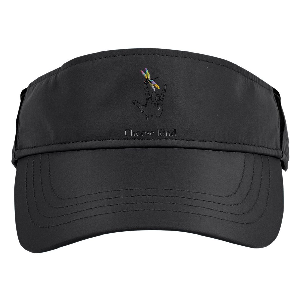 Choose Kind Dragonfly I Love You ASL Sign Language Deaf Gift Adult Drive Performance Visor