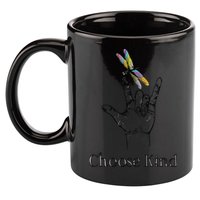 Choose Kind Dragonfly I Love You ASL Sign Language Deaf Gift 11oz C Handle Ceramic Mug