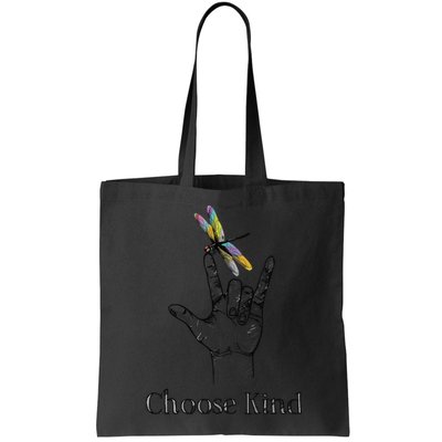 Choose Kind Dragonfly I Love You ASL Sign Language Deaf Gift Bag