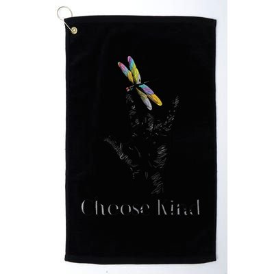 Choose Kind Dragonfly I Love You ASL Sign Language Deaf Gift Golf Towel