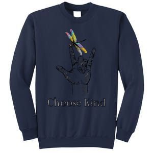 Choose Kind Dragonfly I Love You ASL Sign Language Deaf Gift Sweatshirt