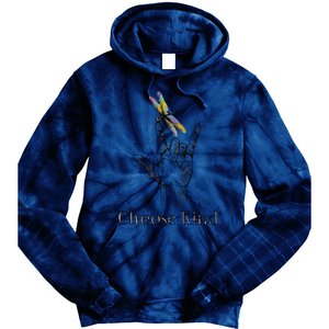 Choose Kind Dragonfly I Love You ASL Sign Language Deaf Gift Tie Dye Hoodie