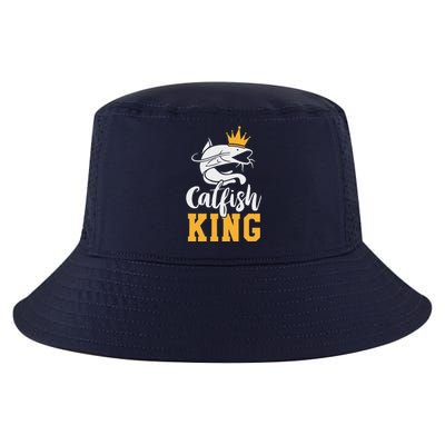 Catfish King Design Funny Catfish Fishing Gift Cool Comfort Performance Bucket Hat