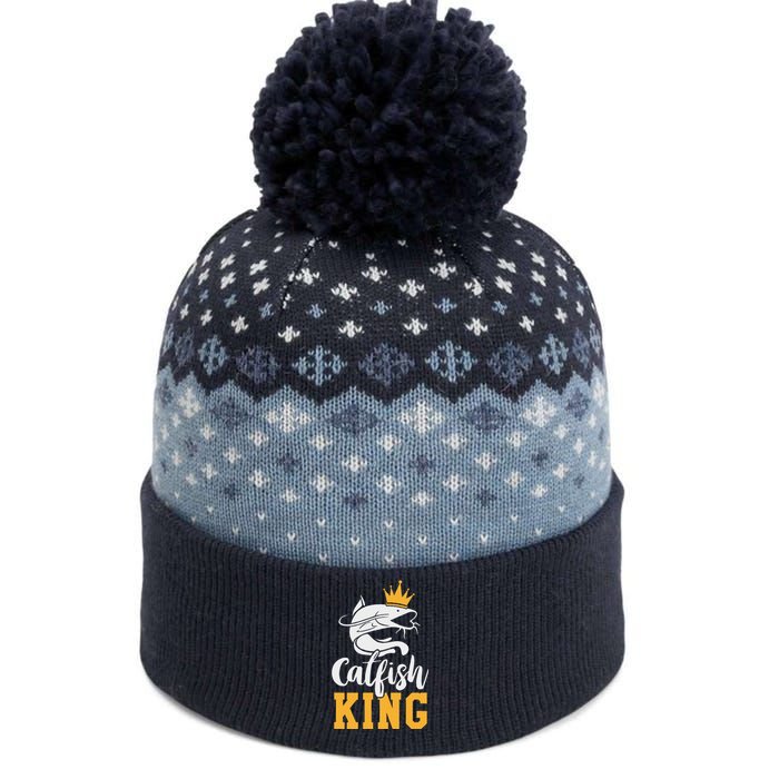 Catfish King Design Funny Catfish Fishing Gift The Baniff Cuffed Pom Beanie