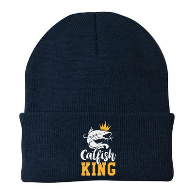 Catfish King Design Funny Catfish Fishing Gift Knit Cap Winter Beanie