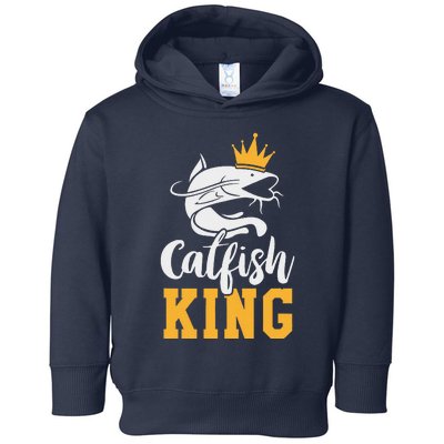 Catfish King Design Funny Catfish Fishing Gift Toddler Hoodie