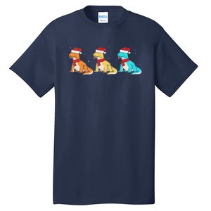 Christmas Komodo Dragon Santa Hat Monitor Lizard Tall T-Shirt