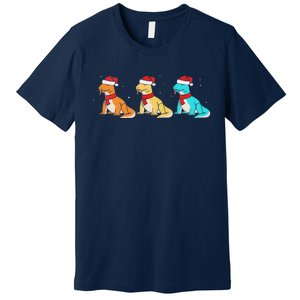 Christmas Komodo Dragon Santa Hat Monitor Lizard Premium T-Shirt