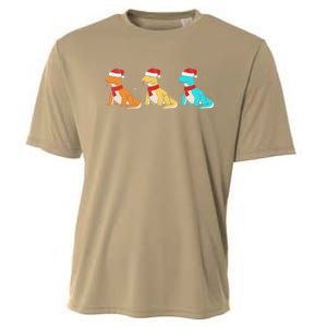 Christmas Komodo Dragon Santa Hat Monitor Lizard Cooling Performance Crew T-Shirt