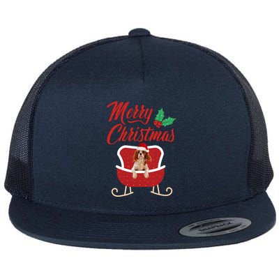 Cavalier King Dog Merry Christmas Design For The Holiday Season! Flatbill Hat