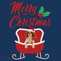 Cavalier King Dog Merry Christmas Design For The Holiday Season! Kids T-Shirt