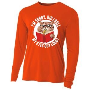 Cat Kitten Did I Roll My Eyes Out Loud Cooling Performance Long Sleeve Crew