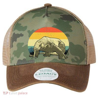 Cute Komodo Dragon Vintage Komodo Dragon Legacy Tie Dye Trucker Hat