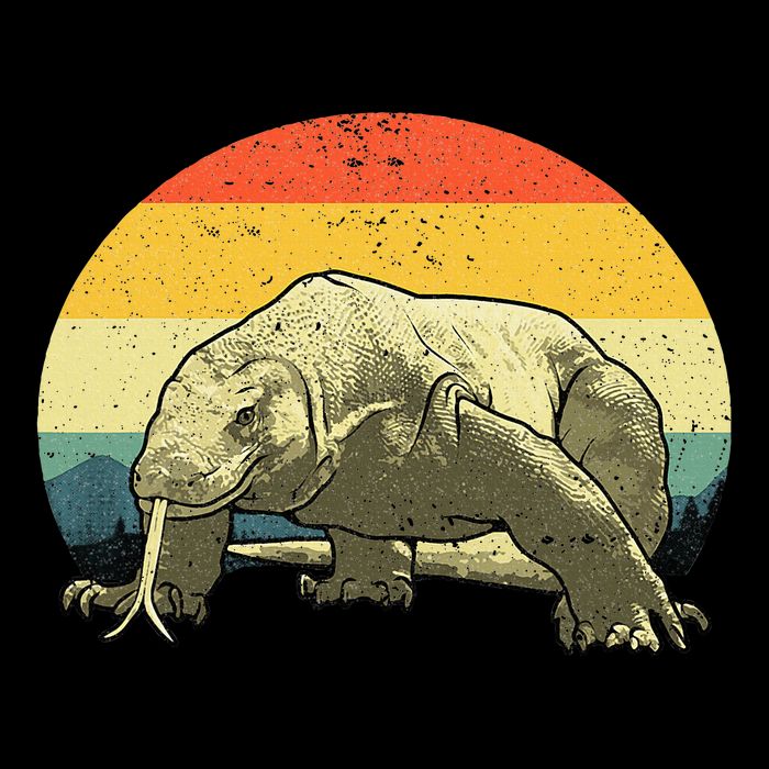 Cute Komodo Dragon Vintage Komodo Dragon Backpack
