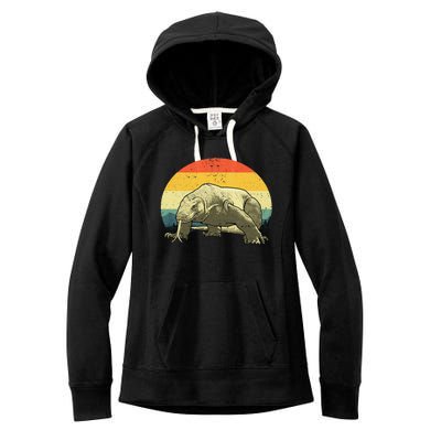 Cute Komodo Dragon Vintage Komodo Dragon Women's Fleece Hoodie