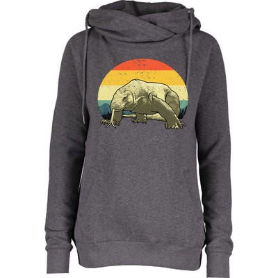 Cute Komodo Dragon Vintage Komodo Dragon Womens Funnel Neck Pullover Hood