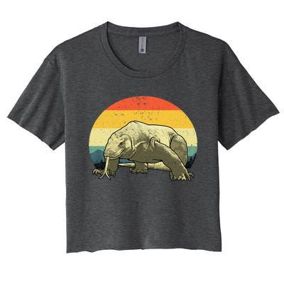 Cute Komodo Dragon Vintage Komodo Dragon Women's Crop Top Tee