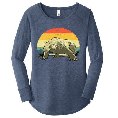 Cute Komodo Dragon Vintage Komodo Dragon Women's Perfect Tri Tunic Long Sleeve Shirt