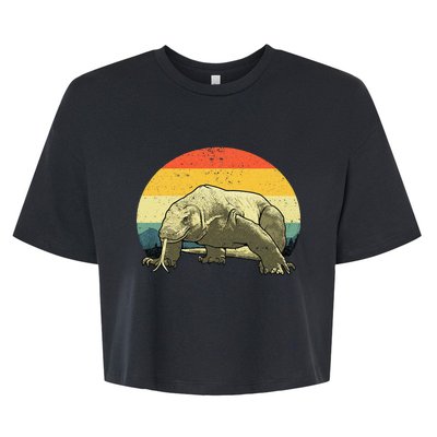 Cute Komodo Dragon Vintage Komodo Dragon Bella+Canvas Jersey Crop Tee