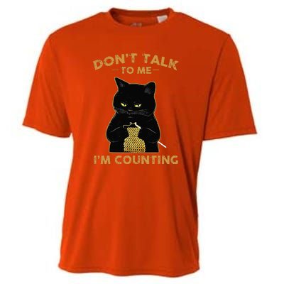 Cat Knits Don't Talk To Me I'm Counting Knitting Cooling Performance Crew T-Shirt