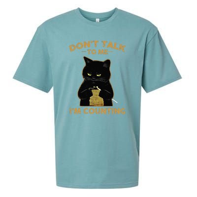 Cat Knits Don't Talk To Me I'm Counting Knitting Sueded Cloud Jersey T-Shirt