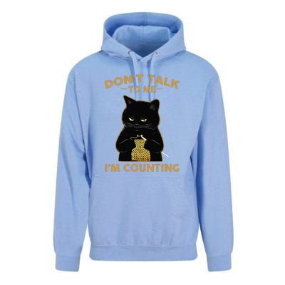 Cat Knits Don't Talk To Me I'm Counting Knitting Unisex Surf Hoodie